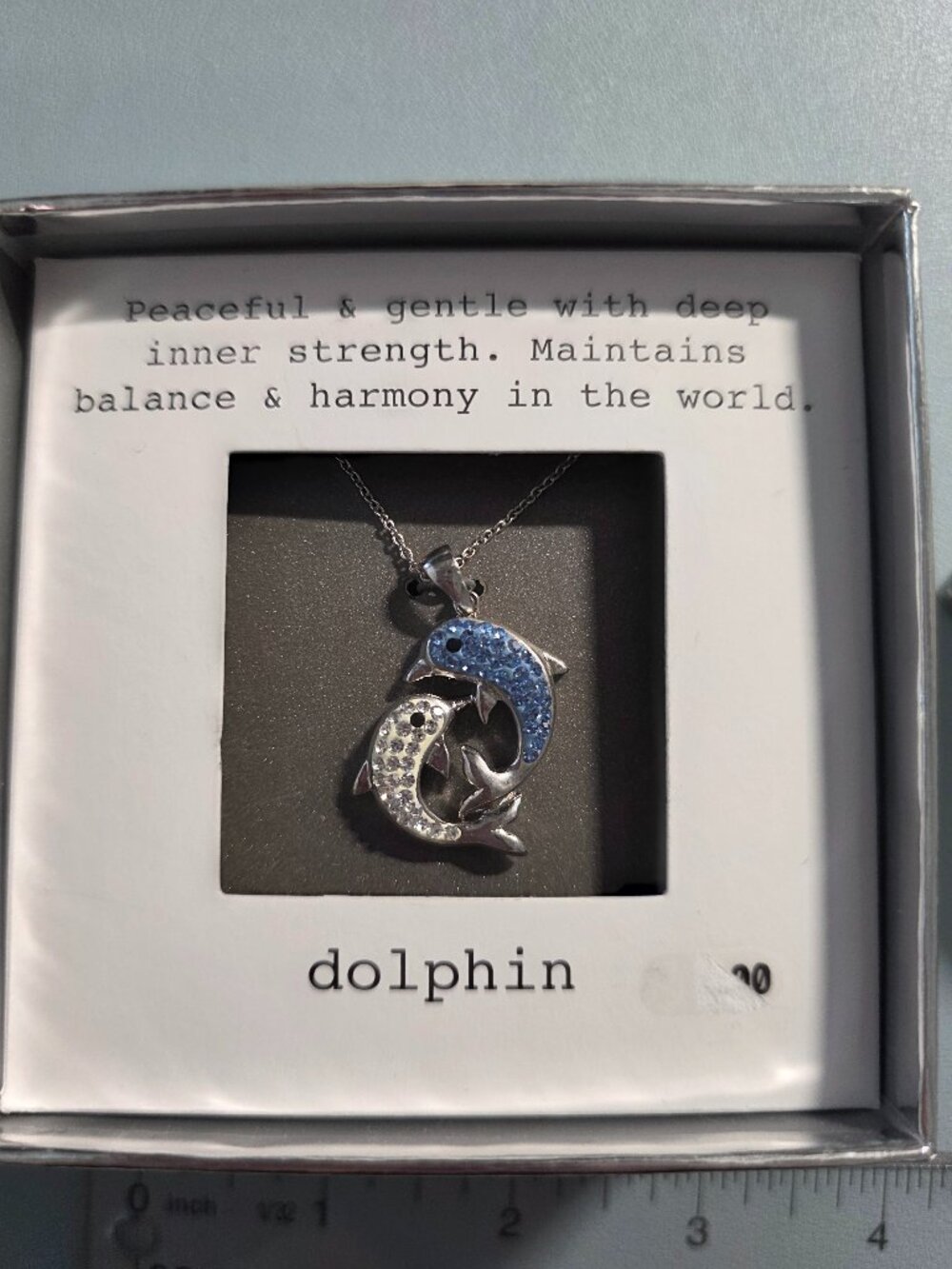 Kohls Silver Plated Dolphin 18 Inch Necklace NEW.